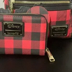 Disney | Bags | Disney Loungefly Red And Black Plaid 